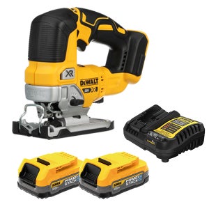 디월트 DCS334E2 무선 브러쉬리스 직소기 20V 직쏘톱 파워스택(1.7) 2개 세트