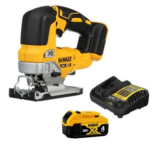 디월트 DCS334M1 무선 브러쉬리스 직소기 20V 직쏘톱 배터리(4.0) 1개 세트