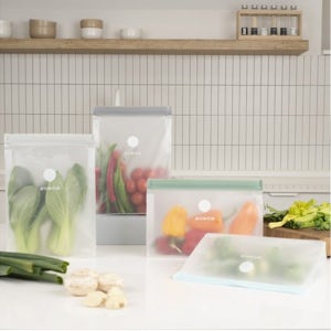 국산 실리콘 지퍼백 제로웨이스트 스탠딩 두꺼운 지퍼팩 1600ml 2개 2500ml 2개
