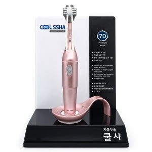 쿨샤 전동칫솔 7D 자동회전 고급형 풀세트 2개 + 리필모 4개