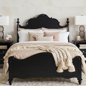 미라지가구 Perris 페리스 원목 침대 퀸 하단매트리스 포함 Q