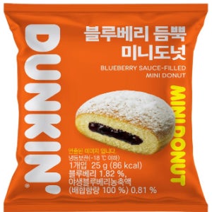 던킨 블루베리듬뿍 미니도넛 25g x 40개 블루베리도넛