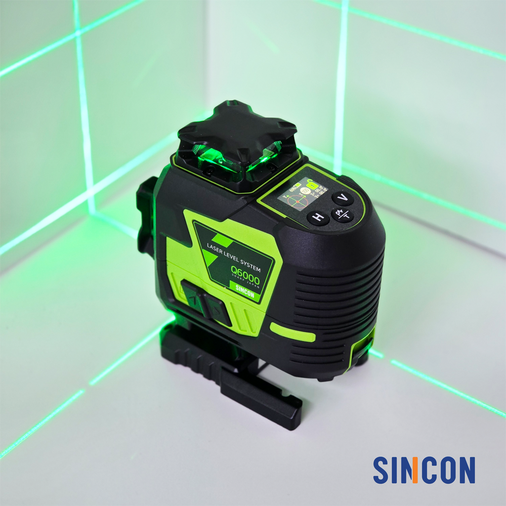 신콘 레이저레벨기 4D 그린 10배밝기 LCD Q6000 최신형