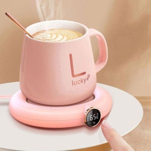 박대표마켓 3단온도조절 usb 디지털 컵워머 머그 워머 온도 디스플레이 보온 받침대