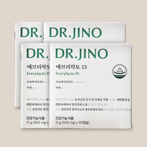 [25% 혜택] 닥터지노 에브리락토15 100억 CFU보장 유산균 프로바이오틱스 배변 30캡슐, 4개