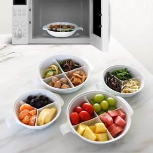 3칸나눔접시 4칸나눔접시 4구 다과 분할 반찬 안주 홈파티