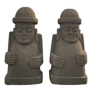 제주도 돌 하르방 석재(1M/1.2M)한쌍 하루방 대형 조각상