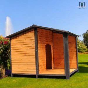 대형견집 대형 야외 실외 원목 개집 진돗개집 강아지 하우스 XL [디자인2]