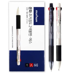 문화2색볼펜S(0.7mm) 12자루1타-초저점도
