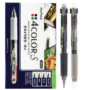 문화4색볼펜-S(12자루1타)