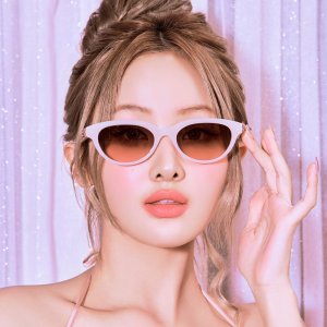 퍼블릭비컨 선글라스 하트 밀키 베이지 public beacon heart c 4 캣츠아이