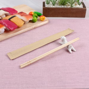 고급 일회용 젓가락 대나무 크라프트 무지 포장지 1000개 20cm