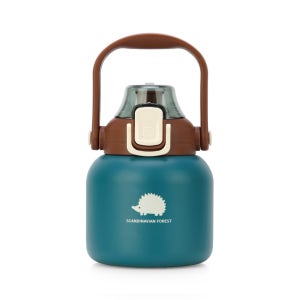 스칸디나비안 포레스트 빅핸드 손잡이 텀블러 빨대포함 600ml, 피콕그린