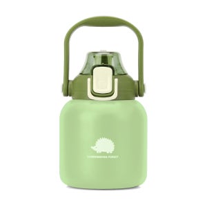 스칸디나비안 포레스트 빅핸드 손잡이 텀블러 빨대포함 800ml, 옐로우그린