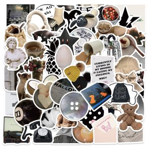 다이어리꾸미기 인스스타일 감성 스티커60P 모던패션클래식 노트북 핸드폰 여행가방DIY