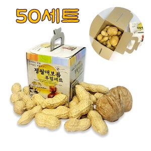 (무료배송) 정월대보름 부럼 케이스 피땅콩70g + 호두2알 견과류 50세트