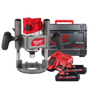 밀워키 M18 FR12-302X 무선 루터 18V 목공 홈파기 배터리 3Ah 2개 세트