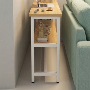 쇼파뒤선반 협탁 책장 틈새 선반 책상선반 침대 헤드 사이드테이블 1단 80cm 화이트