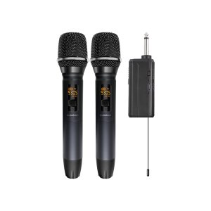 캐맥 듀얼 무선마이크 CMK-215 앰프용 버스킹용 소규모 행사 편리한 2개의 무선마이크