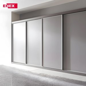에넥스 시그니처 무광 슬라이딩 장롱 3990mm, 4도어, 라이트그레이