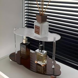 인테리어 럭셔리 아크릴 2단 선반 테이블 소품 진열 수납장