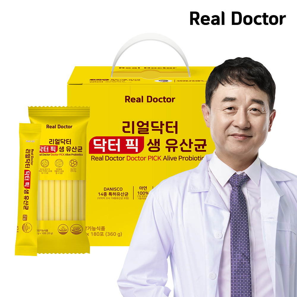 <b>리얼닥터</b> 닥터픽 생유산균 180포 6개월분 프로바이오틱스 아연 면역 가루 분말 모유유래