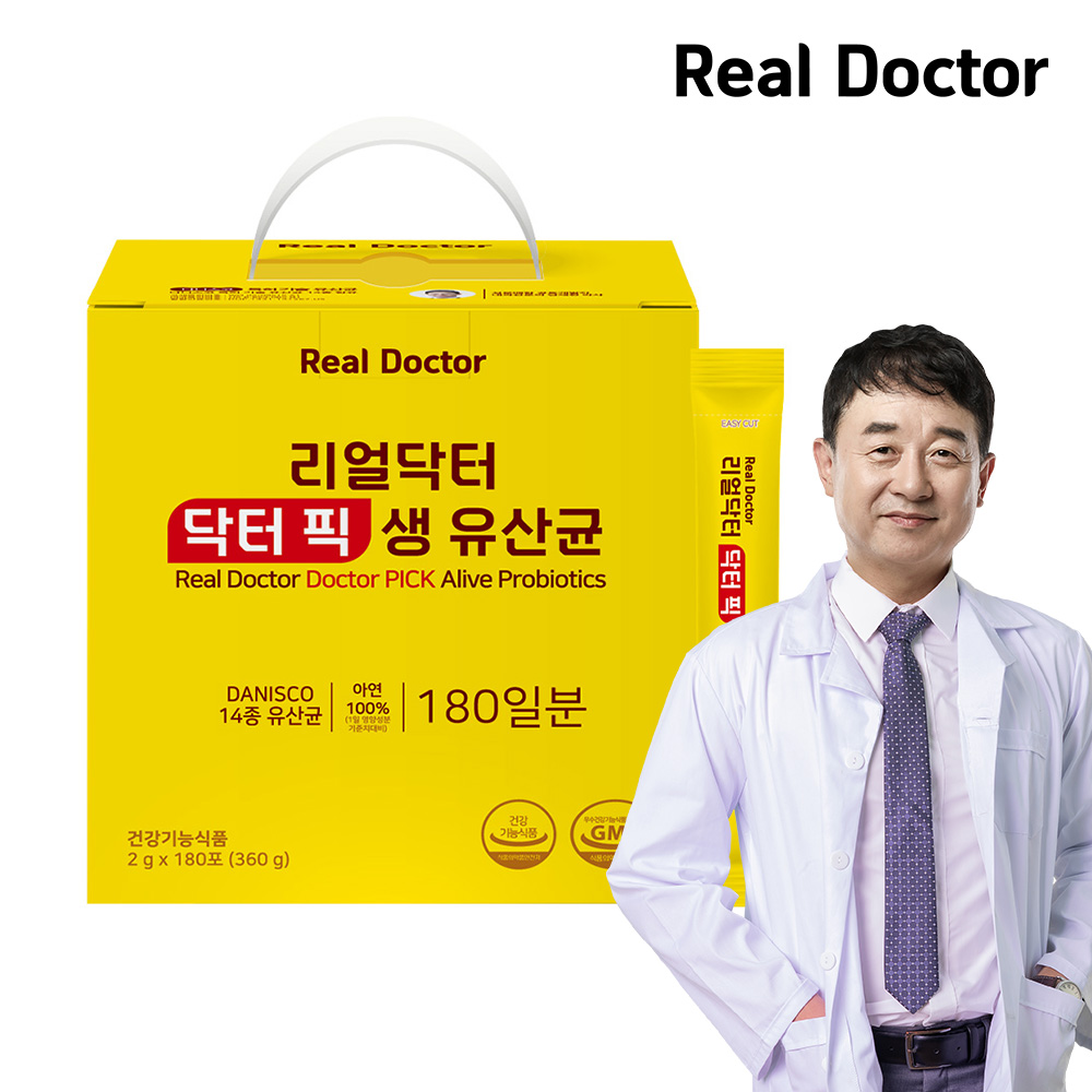 <b>리얼닥터</b> 닥터픽 생유산균 6개월분 프로바이오틱스 아연 면역 180포, 1개