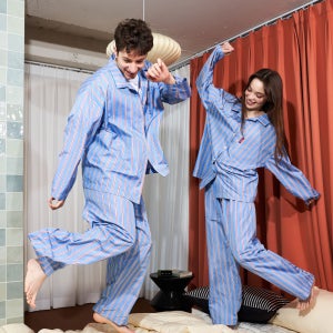 털 안붙는 퍼리스파자마 - 스트라이프