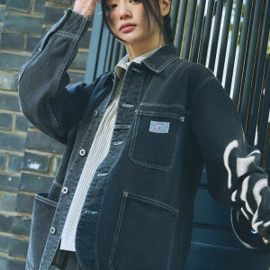 [원더플레이스 꼬모니노즈] DENIM WORK JACKET [CHARCOAL]