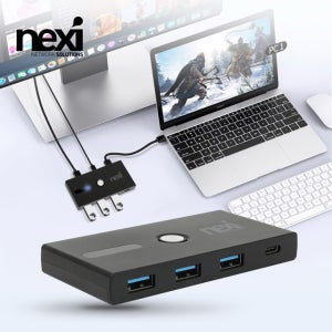 [NEXI] 넥시 2대4 USB3.0 선택기 USB 쉐어링 스위치 내부망 외부망 선택 NX1492