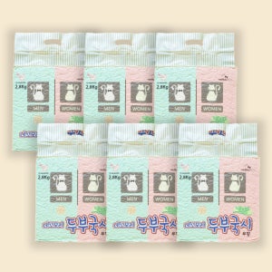 네꼬모리 두부국시 나노입자 고양이 모래 두부모래 무향, 2.8kg, 6개