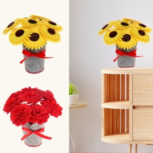 카네이션 꽃화분 만들기 DIY 키트 선물 펠트 어버이날 스승의날 감사 부직포 해바라기 미술 수업 놀이