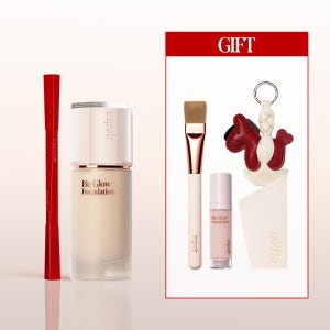 에스쁘아 비글로우 파운데이션 SPF27 PA++ 30g + 더브로우 펜슬 세트(붉은말 액막이 럭키링 + 트루 글로우 브러쉬 + 미니 스폰지 핸디 + 미니 파데 #웨딩피치)