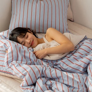 애프터홈 부드러운 알러지케어 사계절 스트라이프 침구 차렵이불(S/Q)