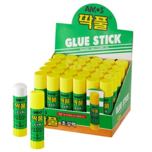 아모스 딱풀 8g 30개 1갑 초강력 종이 사진 직물 접착제 고체풀