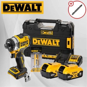 디월트 20V 충전 임팩 드라이버 무선 드릴 DCF860P2A 5.0Ah 배터리 2개