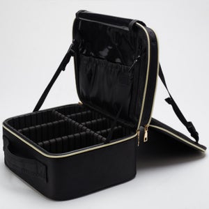 3단 칸막이 원단 여행용 화장품파우치 가방 하드 케이스 메이크업박스 수납 파우치