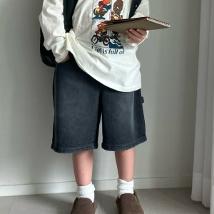 (마지막재고S M L)카펜터하프데님 (2color)