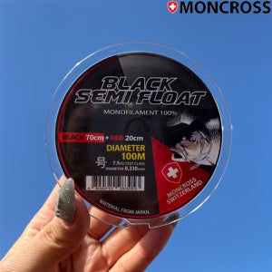 몽크로스 블랙 세미플로팅 붕어 낚시줄 민물 원줄 바다목줄 100m