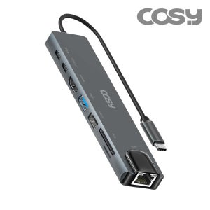코시 8in1 C타입 멀티허브 PD HDMI SD 랜 USB 멀티포트 휴대용 MH4132