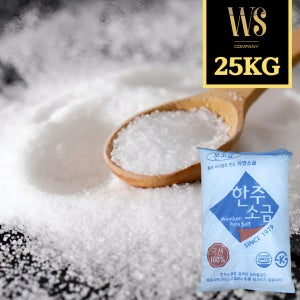[품질보장] 한주 본 소금 25kg [ 정제염 고운소금 가는 연수기 식용 염 식자재 ]