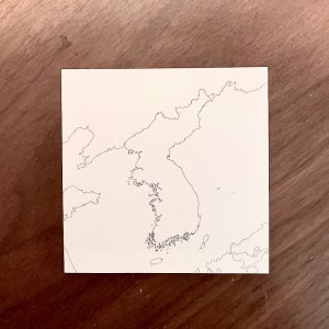 백지도 메모지 우리나라 한국지도 지리 고등 한국사 중등 역사 초등 5학년 사회 공부 100매
