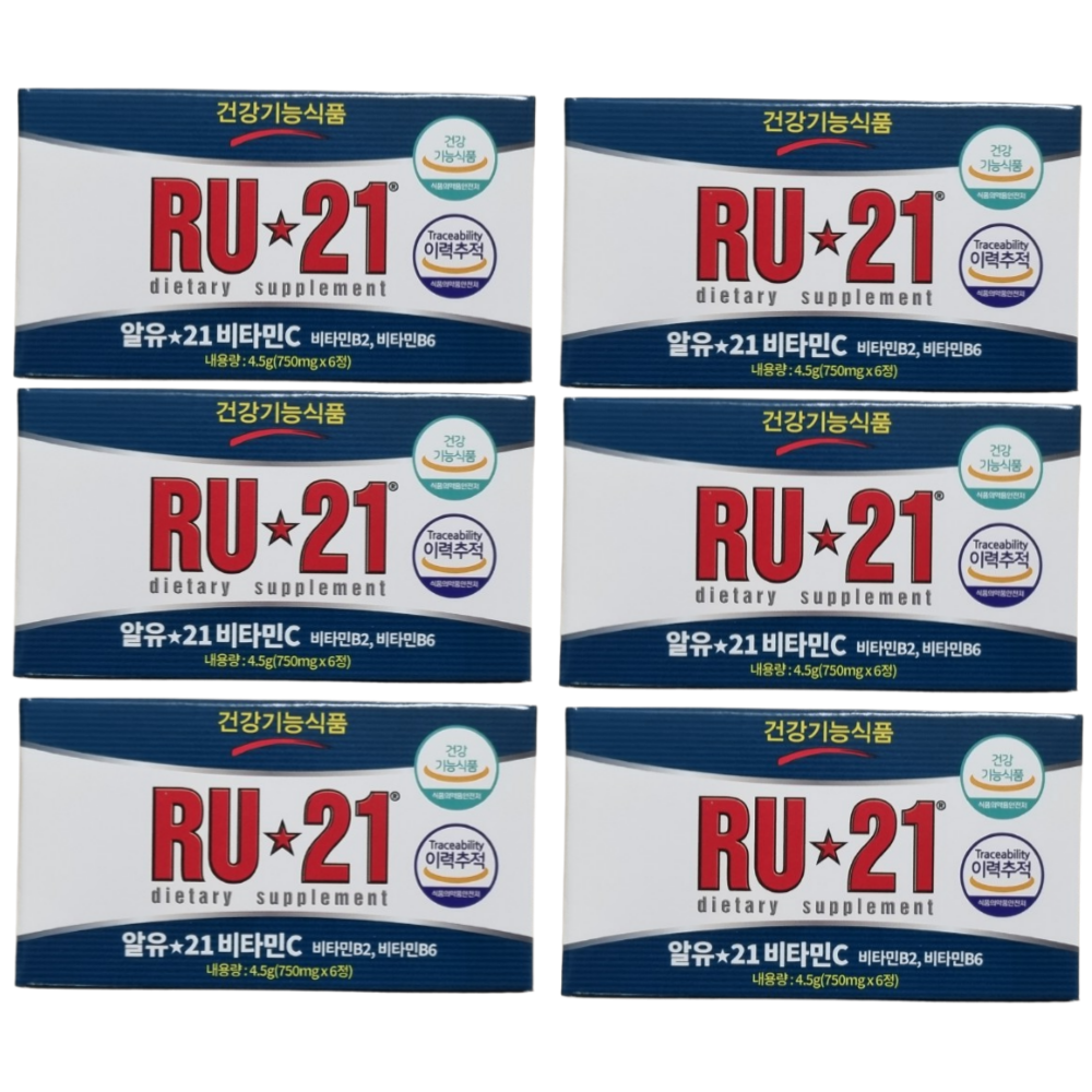 알유21 <b>비타민C 750mg</b> 6정 x 6박스 RU21