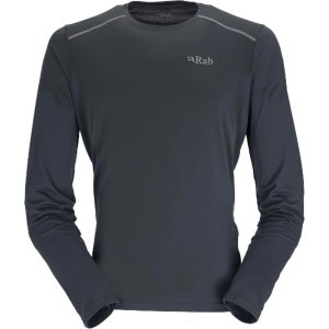Rab 남성용 Force LS 티셔츠 트레킹 등산 및 트레일 러닝용 경량 긴팔 - Beluga 라지 벨루가 M