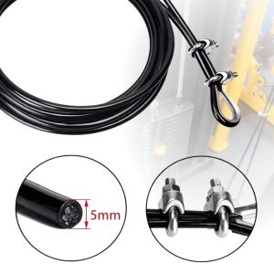 국산 헬스와이어 우레탄 코팅 와이어 케이블 운동 홈짐 렛풀다운 5mm 1M