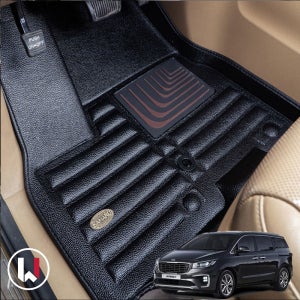 카마루 올뉴 더뉴 카니발 전용 5D 입체매트 발 매트[5D 1+2+3+4열] 풀세트