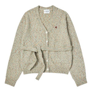 [비욘드클로젯] [WOMEN’S EDITION] 노맨틱 울 블렌디드 스트랩 디테일 가디건 멀티