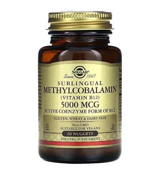 솔가 <b>비타민</b>B12 <b>비타민</b>비12 5000<b>mcg</b> 60정 2개월분 메틸코발라민