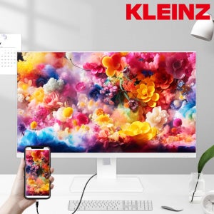 KLEINZ 60cm 화이트 컴퓨터 모니터 LG IPS패널 삼성 DEX 서브 사무용 가정용