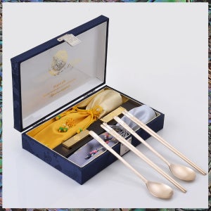 은상감 손조각 유기수저세트/ vip고객고급선물세트 보험고객감사기념 단합회우승상품